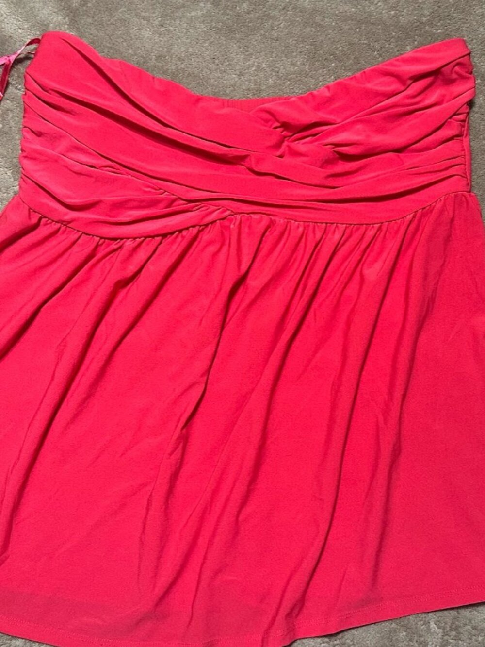 T107 - Torrid Pink Fuscia Babydoll Tube Top SIze 0 12